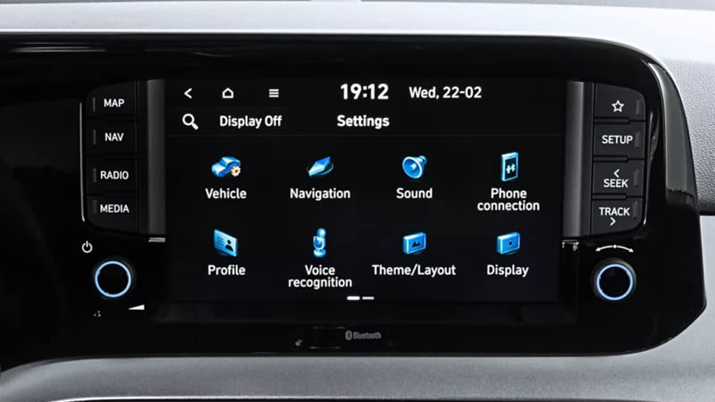 Hyundai i10 - dotyková obrazovka