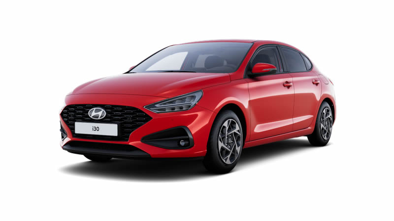 Hyundai i30 Fastback - exteriér v červené barvě