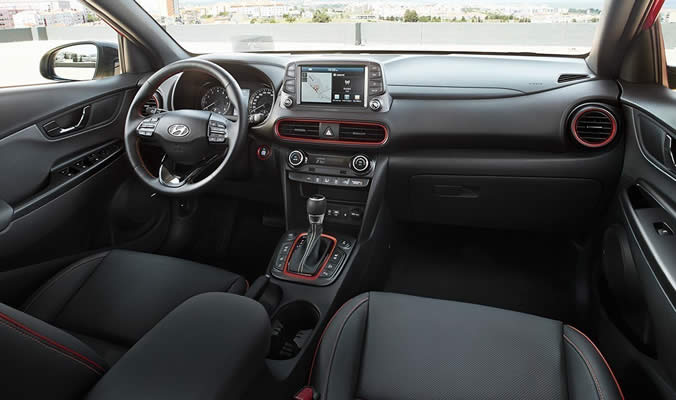 Hyundai Kona - Červená varianta interiéru