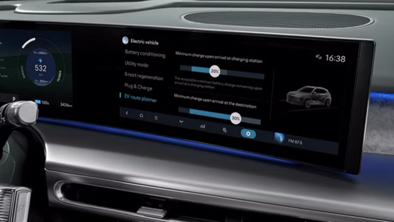 Hyundai IONIQ 9 - Plánování trasy s dobíjením Hyundai IONIQ 9