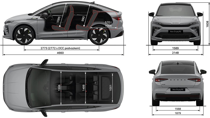Škoda Enyaq Coupé RS - Technická data Škoda Enyaq Coupé RS