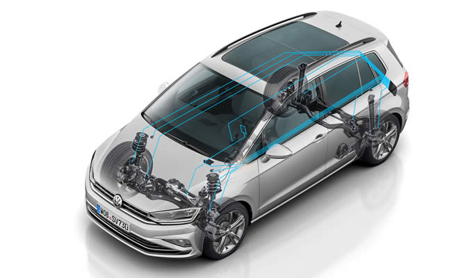 Volkswagen Golf Sportsvan - Adaptivní regulace podvozku DCC