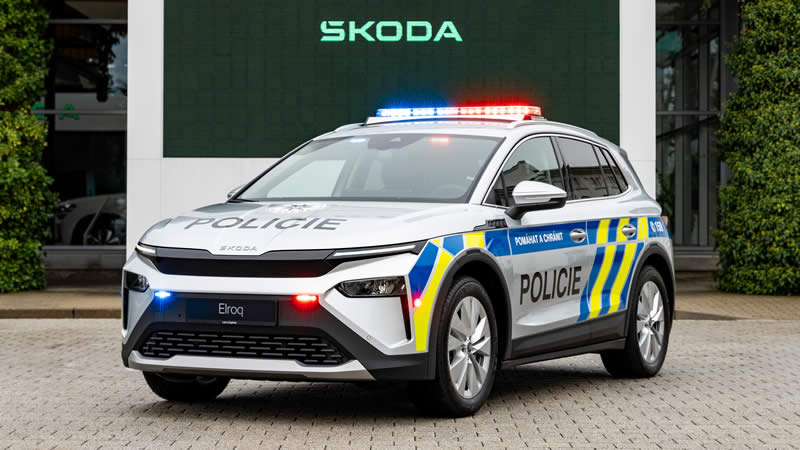 Policejní vůz Škoda Elroq