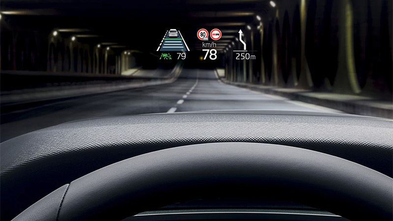 skoda octavia combi head up display